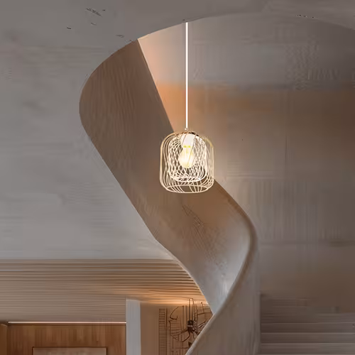 LED Pendelleuchte mit Gitterschirm